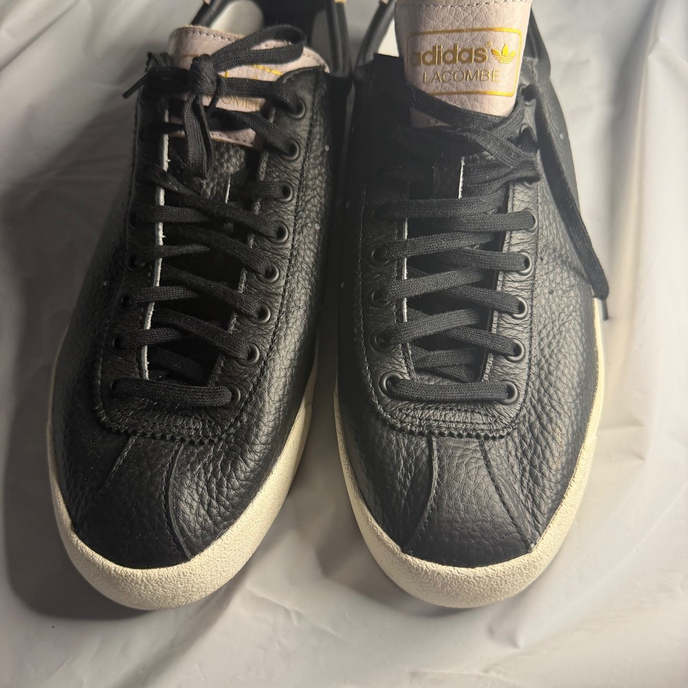 Adidas Mens Lacombe FV1256 Sneakers 14 Black Leather Terrace Retro Low Top Shoes